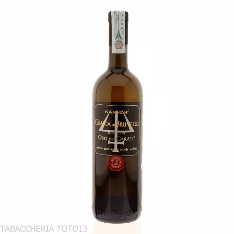 Nannoni grappa di brunello Riserva oro dei Carati Vol.40% Cl.70 - Destilliert