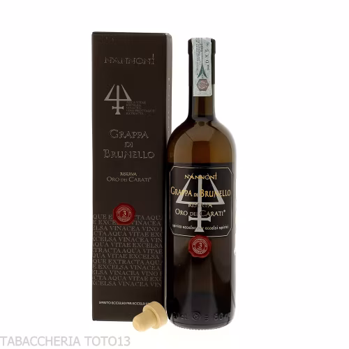 Nannoni grappa di brunello Riserva oro dei Carati Vol.40% Cl.70-Grappe