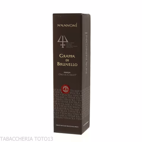 Nannoni grappa di brunello Riserva oro dei Carati Vol.40% Cl.70 - Destilliert