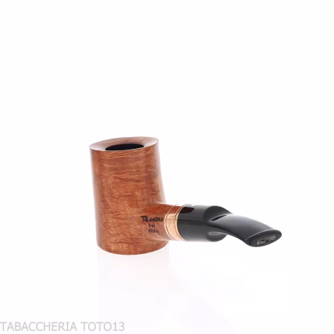 Brass whiskey pipe cherrywood shape in natural briar - Tobacco Pipes - Natural root