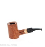 Brass whiskey pipe cherrywood shape in natural briar - Tobacco Pipes - Natural root