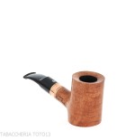 Brass whiskey forma cherrywood in radica naturale - Pipe