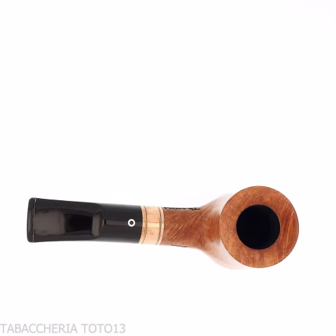 Brass whiskey pipe cherrywood shape in natural briar - Tobacco Pipes - Natural root