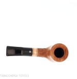 Brass whiskey pipe cherrywood shape in natural briar - Tobacco Pipes - Natural root