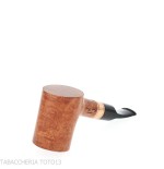 Brass whiskey pipe cherrywood shape in natural briar - Tobacco Pipes - Natural root