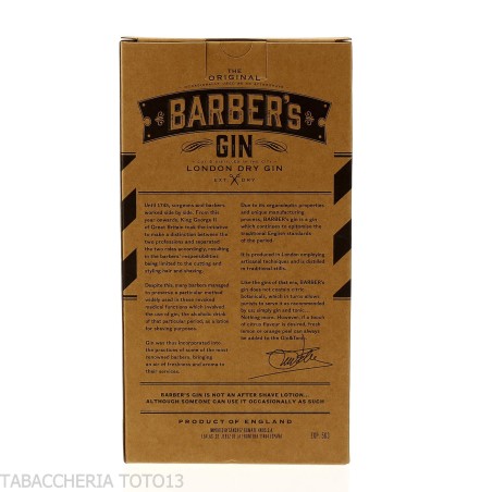 Barber's Gin London dry Vol.40% Cl.70-Gin