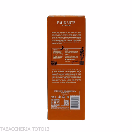 Eminente 10 yo ron de Cuba gran Reserva Vol.43,5% Cl.70 - Destilliert