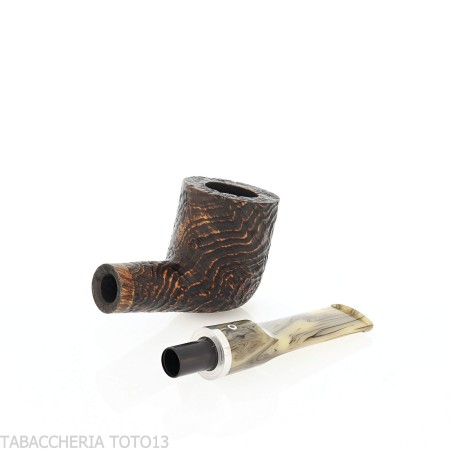 Revolution Mammuth Straight Billiard-Shaped Sandblasted Briar Pipe-Talamona