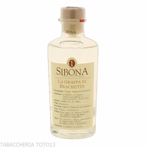 Sibona grappa graduata di Brachetto Vol.40% Cl.50-Grappe