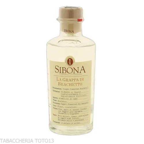 Sibona grappa graduata di Brachetto Vol.40% Cl.50-Grappe