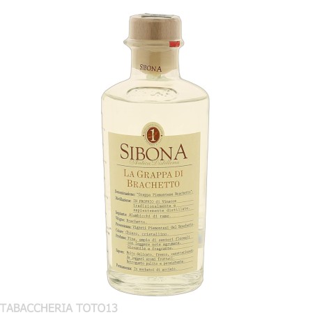 Sibona grappa graduata di Brachetto Vol.40% Cl.50-Grappe