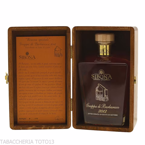 Sibona Riserva Speciale Barbaresco Grappa, Jahrgang  Vol.44% Cl.70-Grappe