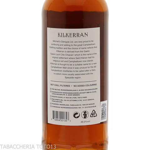 Kilkerran 16 years old Vol.46% Cl.70 - Destilliert