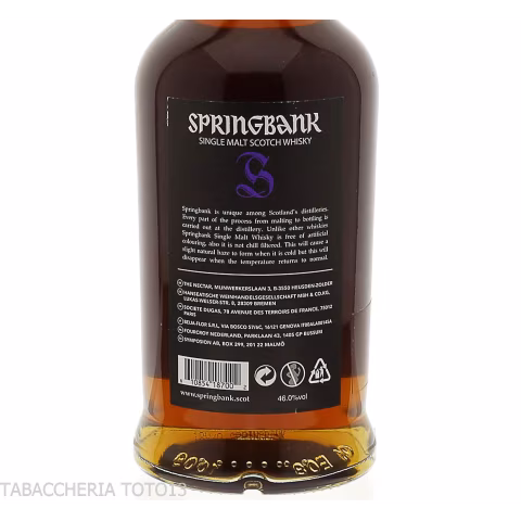 Springbank 18 Y.O. Single Malt Vol.46% Cl.70 - Licores