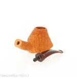Demua pipe in the shape of a volcano, sandblasted light briar-Demua