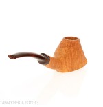 Demua pipe in the shape of a volcano, sandblasted light briar-Demua