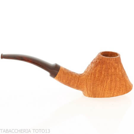 Pipa de demua con forma de volcán, brezo claro arenado.-Demua