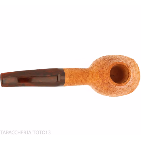 Demua pipe in the shape of a volcano, sandblasted light briar-Demua
