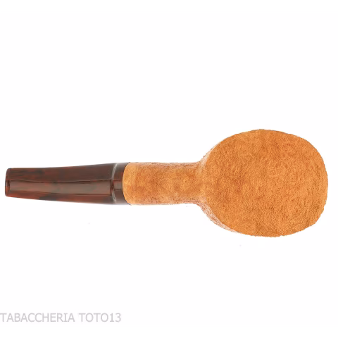 Demua pipe in the shape of a volcano, sandblasted light briar-Demua