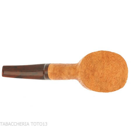 Pipa de demua con forma de volcán, brezo claro arenado.-Demua