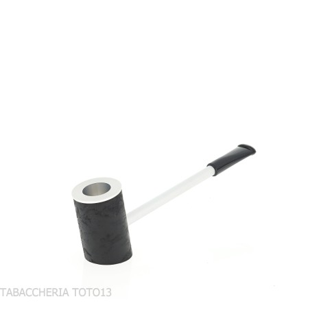Tsuge Capito Métal bruyère noir - Pipe Pour le Tabac - Racine naturelle, Métal