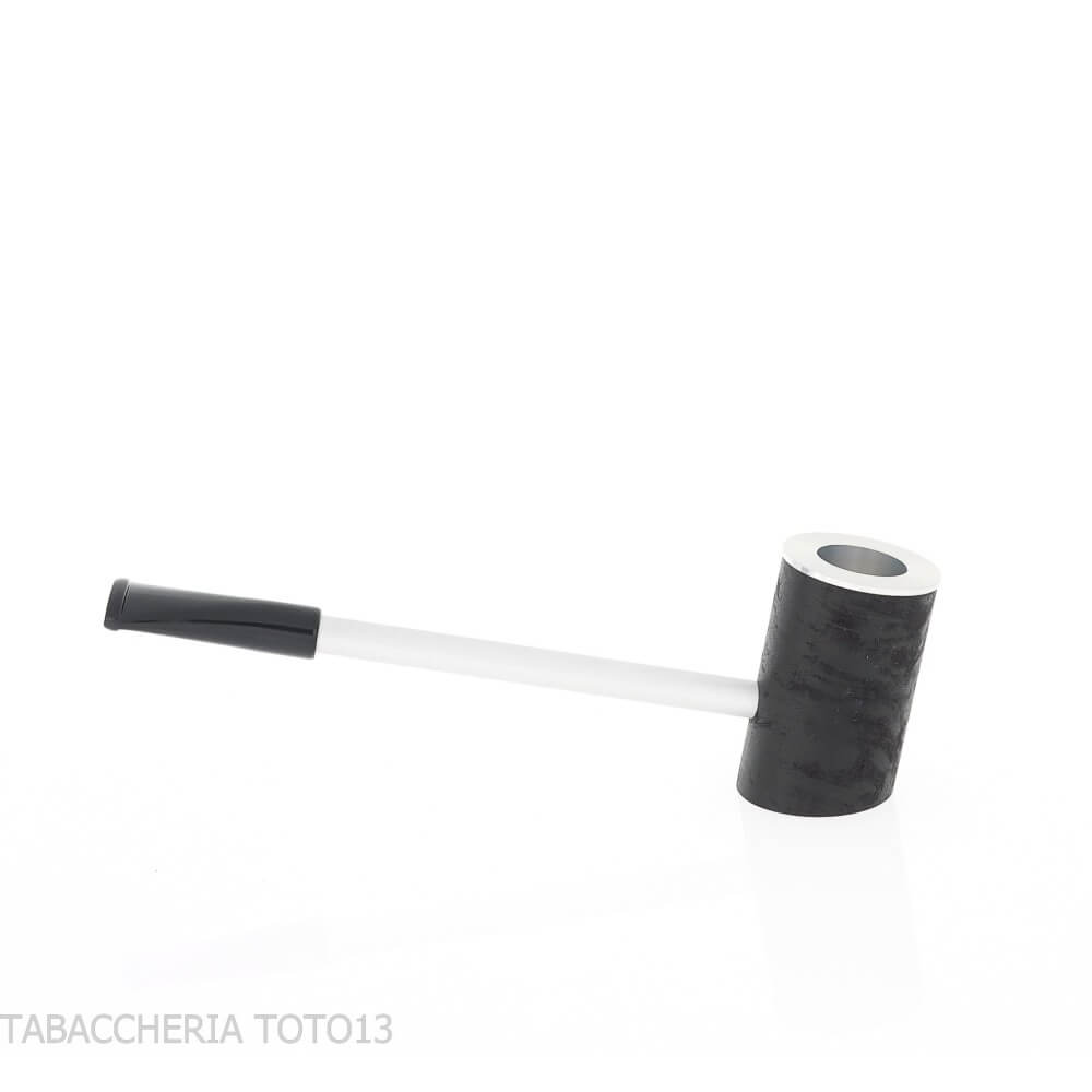 Tsuge Capito Métal bruyère noir - Pipe Pour le Tabac - Racine naturelle, Métal