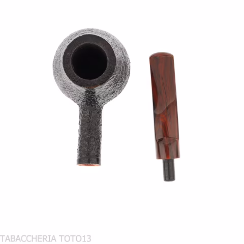 Demua pipa forma Brandy radica sabbiata nera-Demua