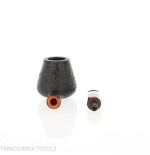 Demua Brandy-shaped pipe in black sandblasted briar-Demua