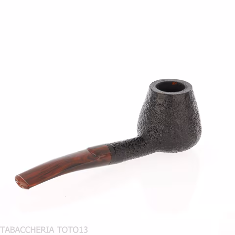 Demua pipa forma Brandy radica sabbiata nera-Demua