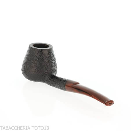Demua Brandy-shaped pipe in black sandblasted briar-Demua