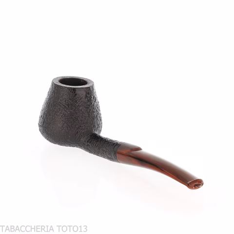 Demua pipa forma Brandy radica sabbiata nera-Demua