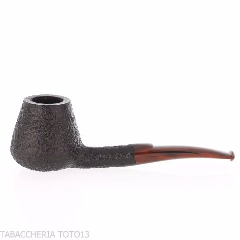 Demua pipa forma Brandy radica sabbiata nera-Demua