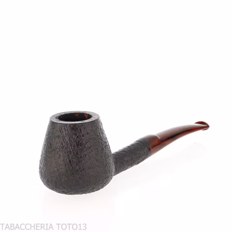 Demua pipa forma Brandy radica sabbiata nera-Demua