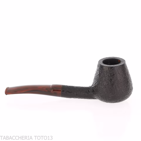 Demua pipa forma Brandy radica sabbiata nera-Demua