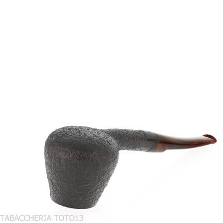 Demua Brandy-shaped pipe in black sandblasted briar-Demua
