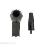 Pipa octogonal Demua con panel en brezo negro arenado-Demua