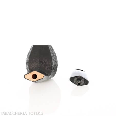 Demua pipa forma Panel ottagonale radica sabbiata nera-Demua