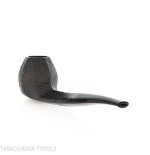 Demua octagonal panel-shaped pipe in black sandblasted briar-Demua