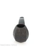Demua octagonal panel-shaped pipe in black sandblasted briar-Demua