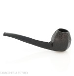 Demua octagonal panel-shaped pipe in black sandblasted briar-Demua