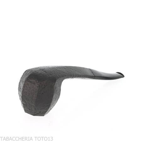 Demua octagonal panel-shaped pipe in black sandblasted briar-Demua