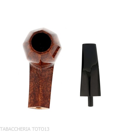 Pipa octogonal Demua de brezo oscuro pulido-Demua