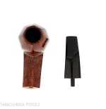 Demua octagonal panel-shaped pipe in dark polished briar-Demua