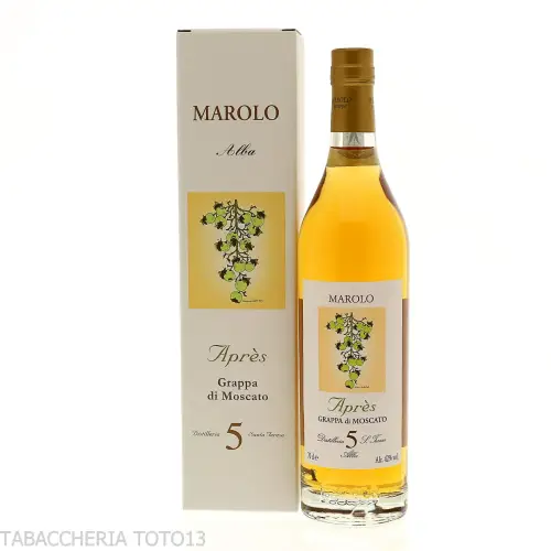 Marolo Après 5 Jahre alter Moscato Grappa Vol.42% Cl,70-Grappe