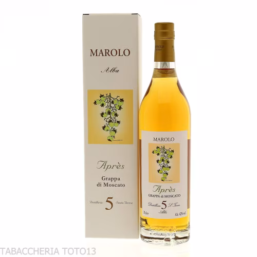 Marolo Après grappa di moscato 5 anni Vol.42% Cl.70-Grappe