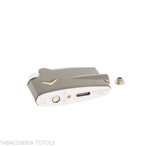 Briquet Ronson Mini Varaflame V doré sur chrome foncé satiné - Briquets - Métal