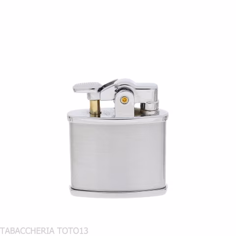Ronson Nostalgia petrol lighter with satin chrome finish - Lighters - Brass