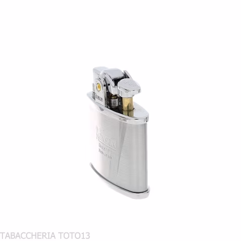 Ronson Nostalgia petrol lighter with satin chrome finish - Lighters - Brass