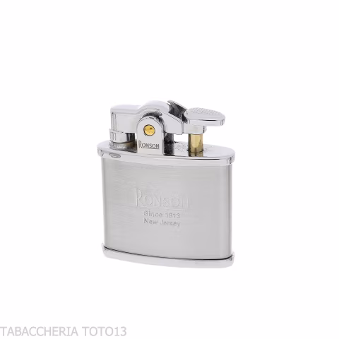 Ronson Nostalgia Benzinfeuerzeug mit satiniertem Chrom-Finish - Feuerzeuge