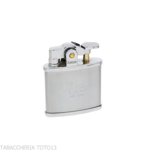 Ronson Nostalgia briquet à essence avec finition chrome satiné - Briquets - Laiton